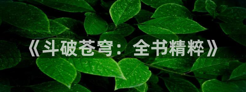 yy漫画登入：《斗破苍穹：全书精粹》